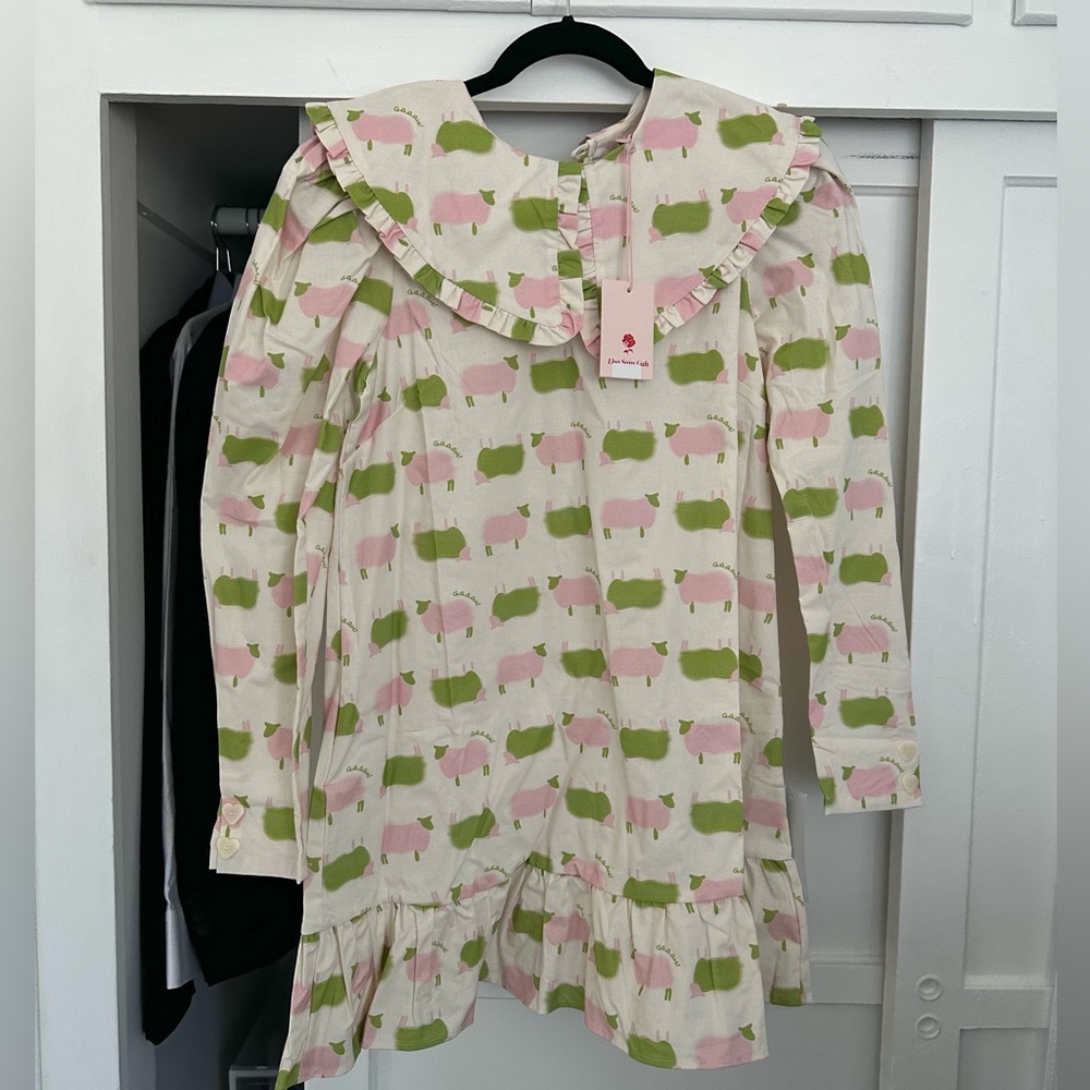 Lisa Says Gah Counting Sheep Dress 100% Cotton